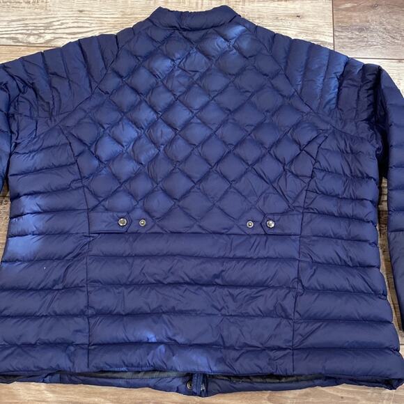 Land's End Beautiful Blue Quilted Puffer Down Jacket Size 1X - Picture 12 of 12